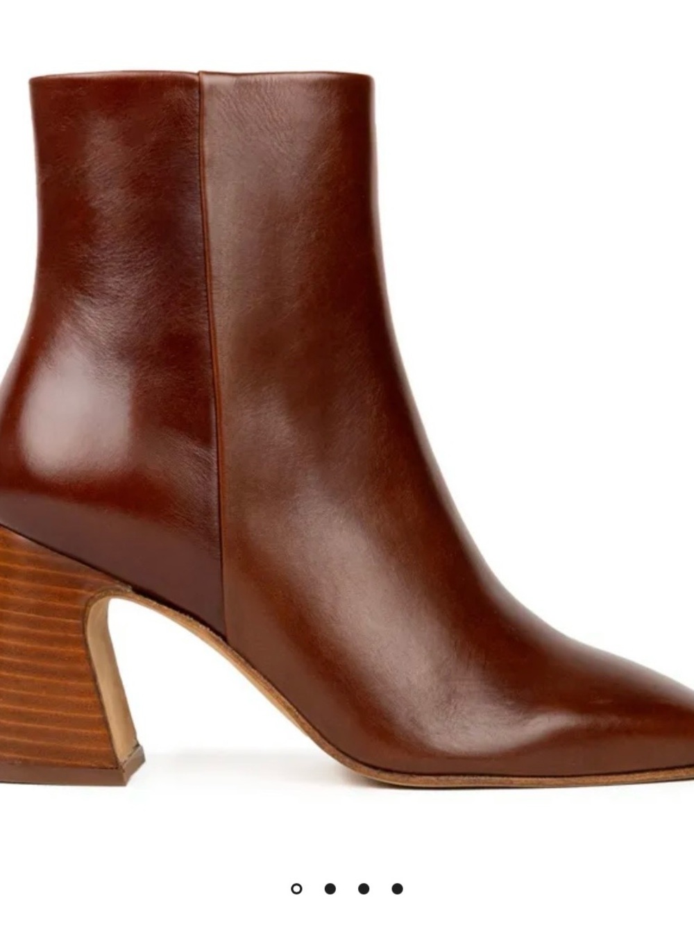Bobbies Women's Burgundy Leather Ankle Boots with Block Heel